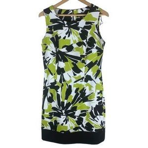 Ronnie Nicole Womens Sz 12 Green Polyester Spandex Flower Print Sleeveless Dress